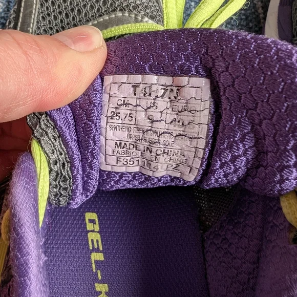 Asics Gel Kayano 21 Running Shoes, Purple Grey Green, Size Women's 9 - Picture 9 of 9